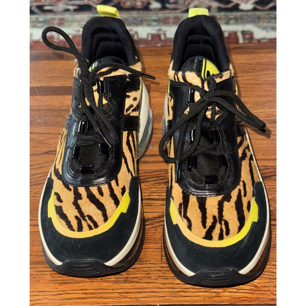 Michael Kors Olmpia Extreme Mixed Media Trainer Ath-Leisure Shoe Size 9 SH22G